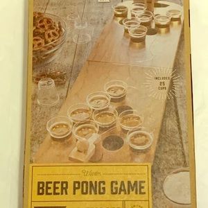 Refinery Wooden Beer Pong Game new open box